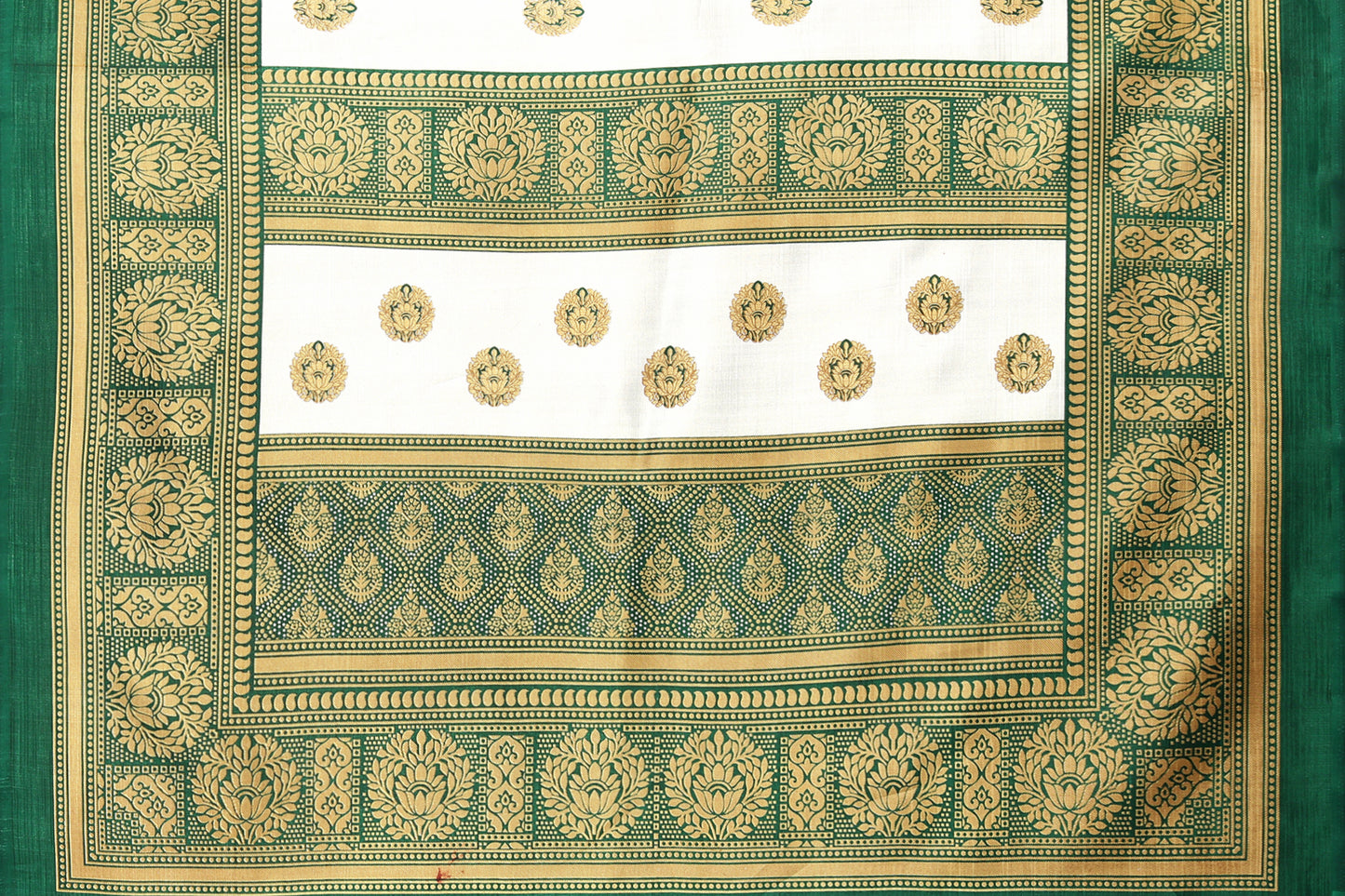 TARSHIKA DARK GREEN FLORAL PRINT MYSORE ARTSILK SAREE