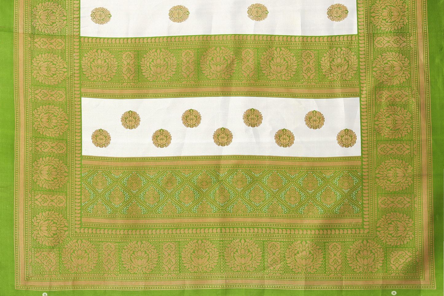 TARSHIKA GREEN FLORAL PRINT MYSORE ARTSILK SAREE