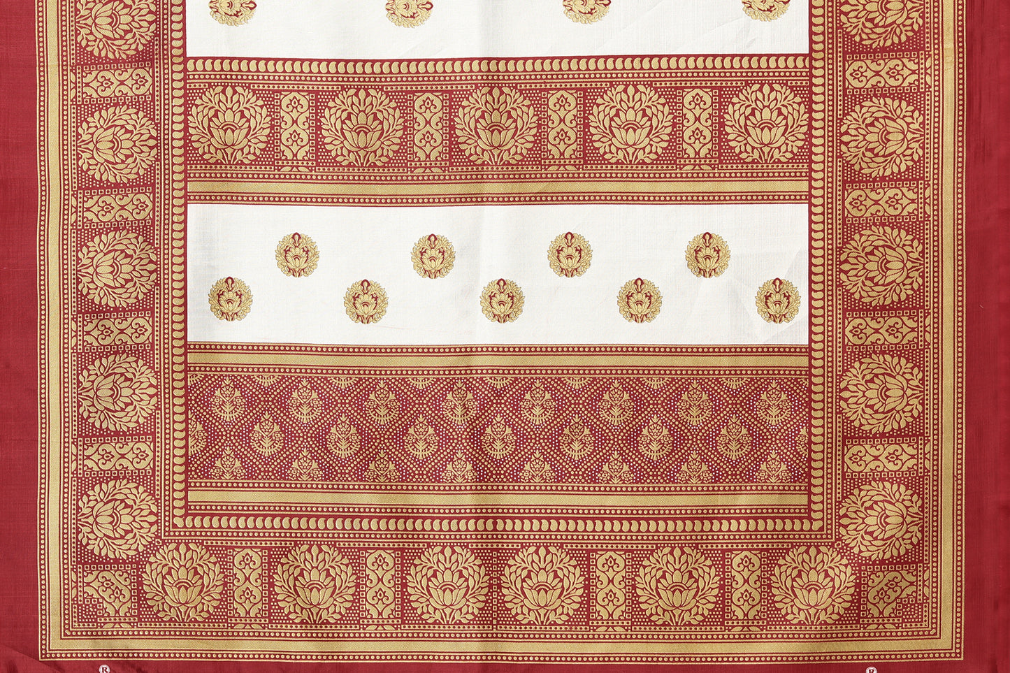 TARSHIKA MAROON FLORAL PRINT MYSORE ARTSILK SAREE