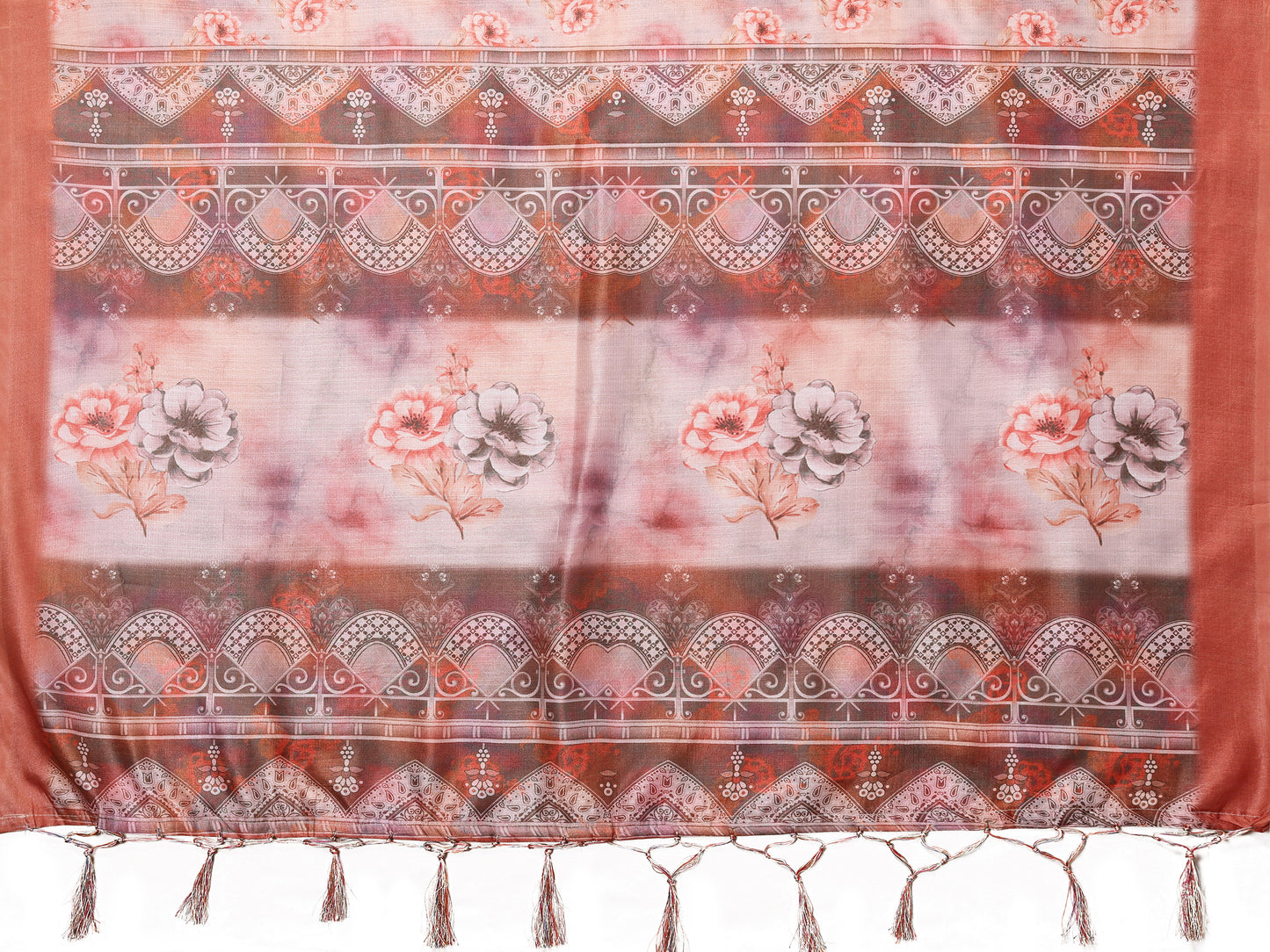 TARSHIKA DARK PEACH DIGITAL PRINT SAREE