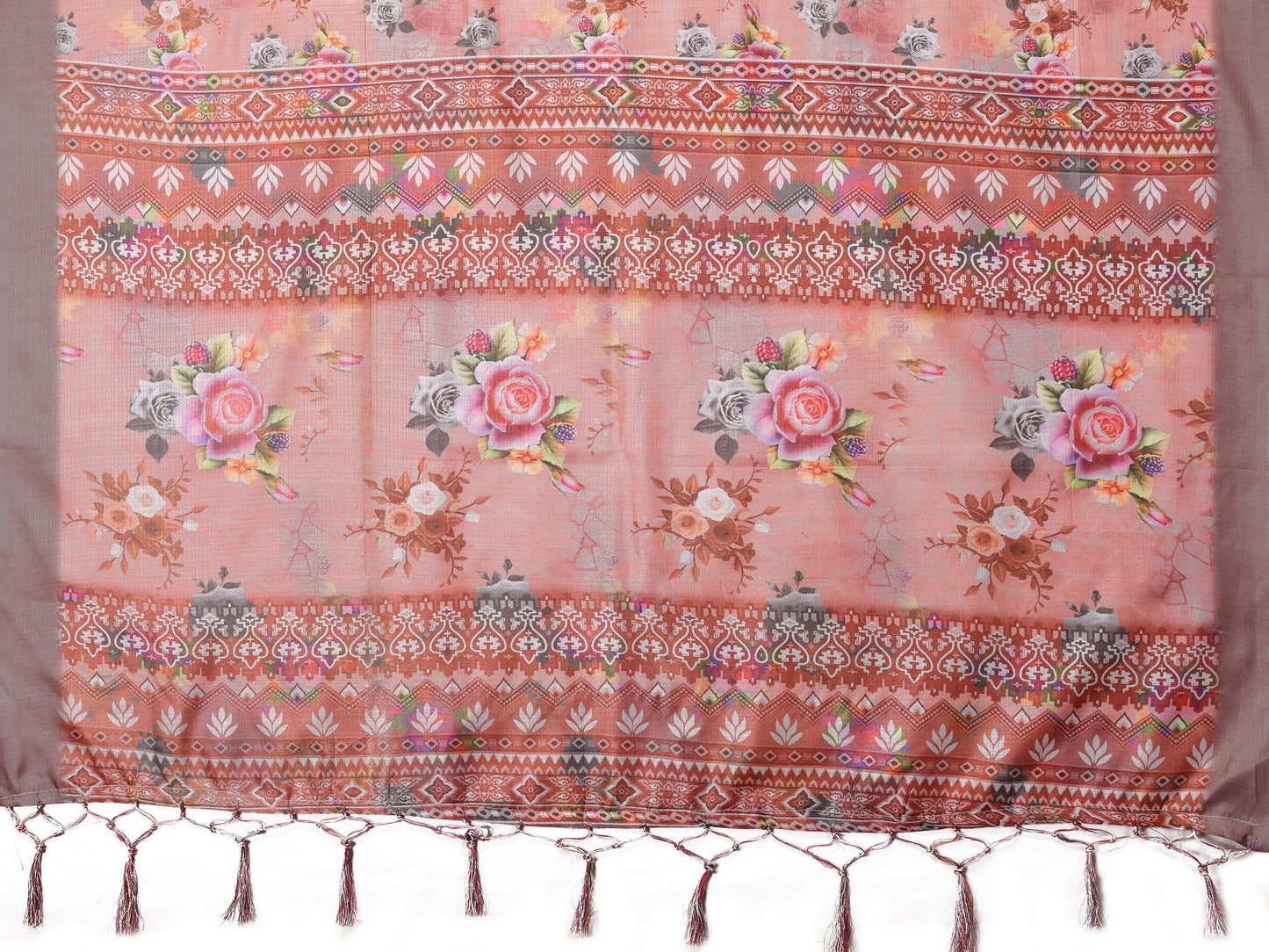 TARSHIKA DARK PEACH DIGITAL PRINT SAREE