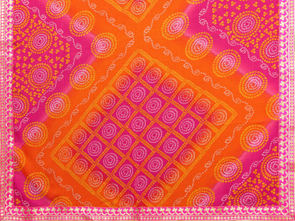 TARSHIKA PINK FLORAL GEORGETTE SAREE WITH LACE
