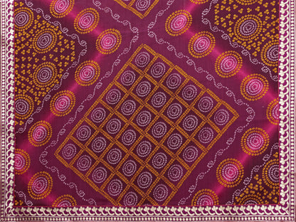 TARSHIKA PURPLE FLORAL GEORGETTE SAREE WITH LACE