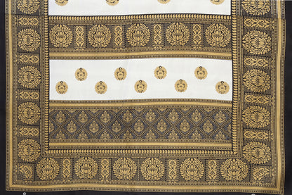 TARSHIKA BLACK FLORAL PRINT MYSORE ARTSILK SAREE