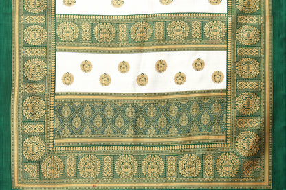 TARSHIKA DARK GREEN FLORAL PRINT MYSORE ARTSILK SAREE