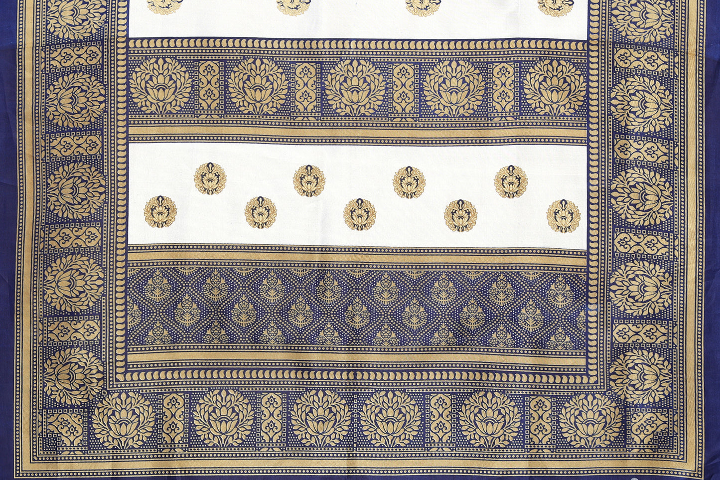 TARSHIKA NAVY FLORAL PRINT MYSORE ARTSILK SAREE