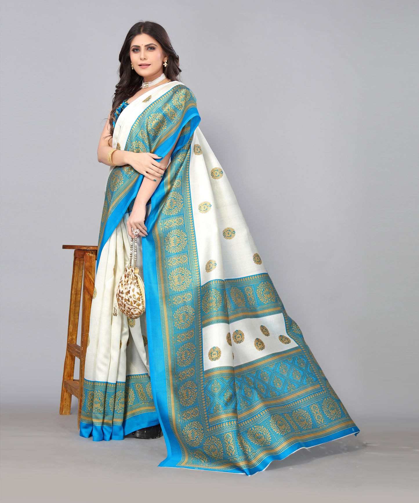 TARSHIKA RAMA FLORAL PRINT MYSORE ARTSILK SAREE