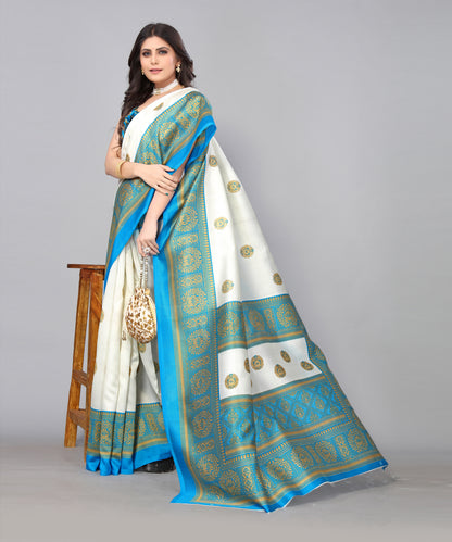 TARSHIKA RAMA FLORAL PRINT MYSORE ARTSILK SAREE