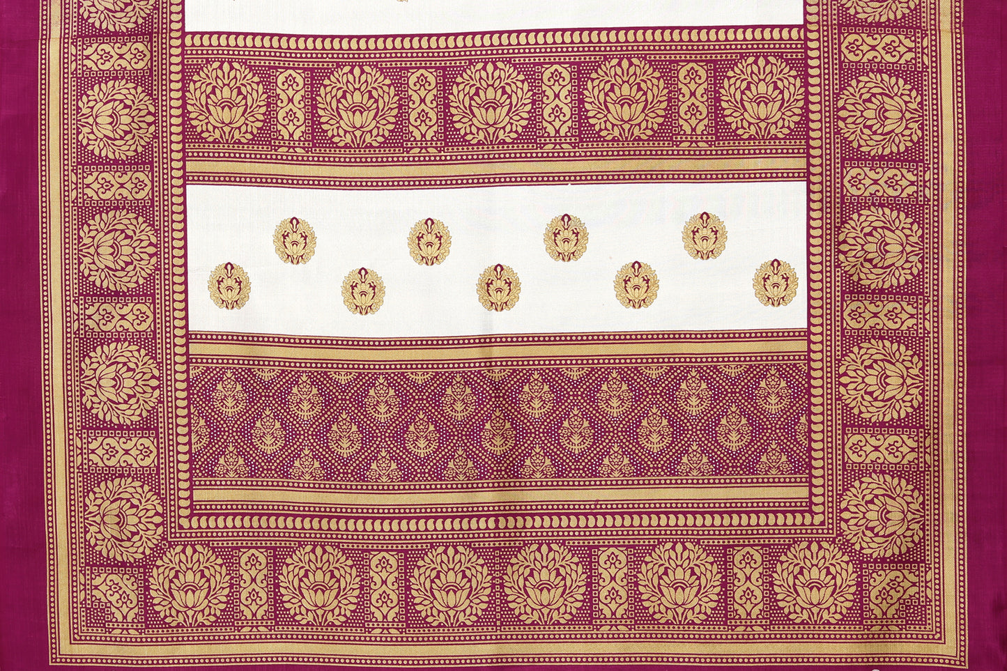 TARSHIKA WINE FLORAL PRINT MYSORE ARTSILK SAREE
