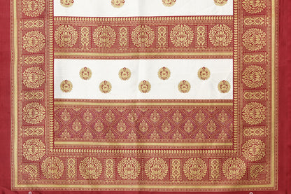 TARSHIKA MAROON FLORAL PRINT MYSORE ARTSILK SAREE