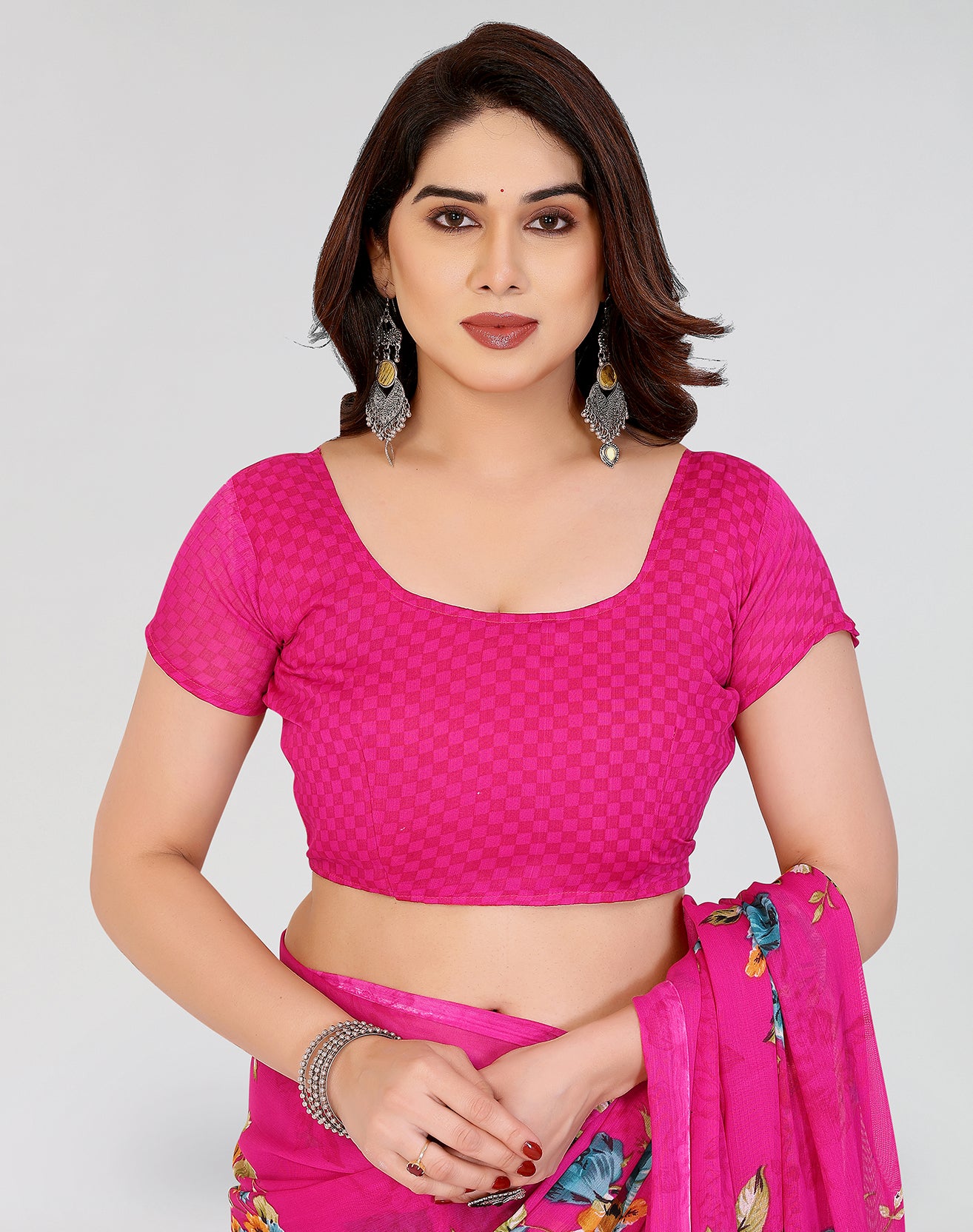 TARSHIKA PINK PRINTED GEORGETTE SAREE