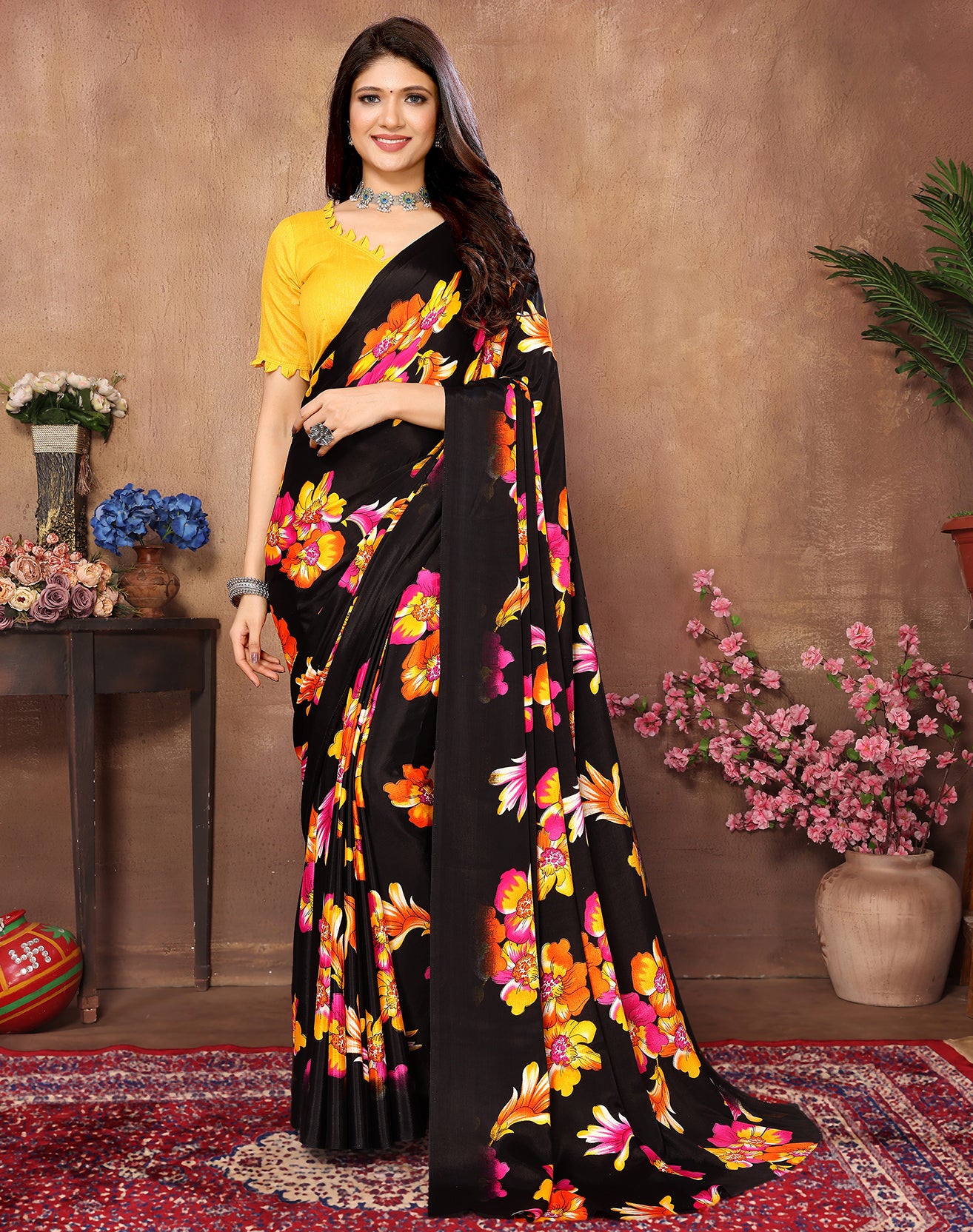 TARSHIKA ORANGE WOVEN MALGUDI ART SILK SAREE