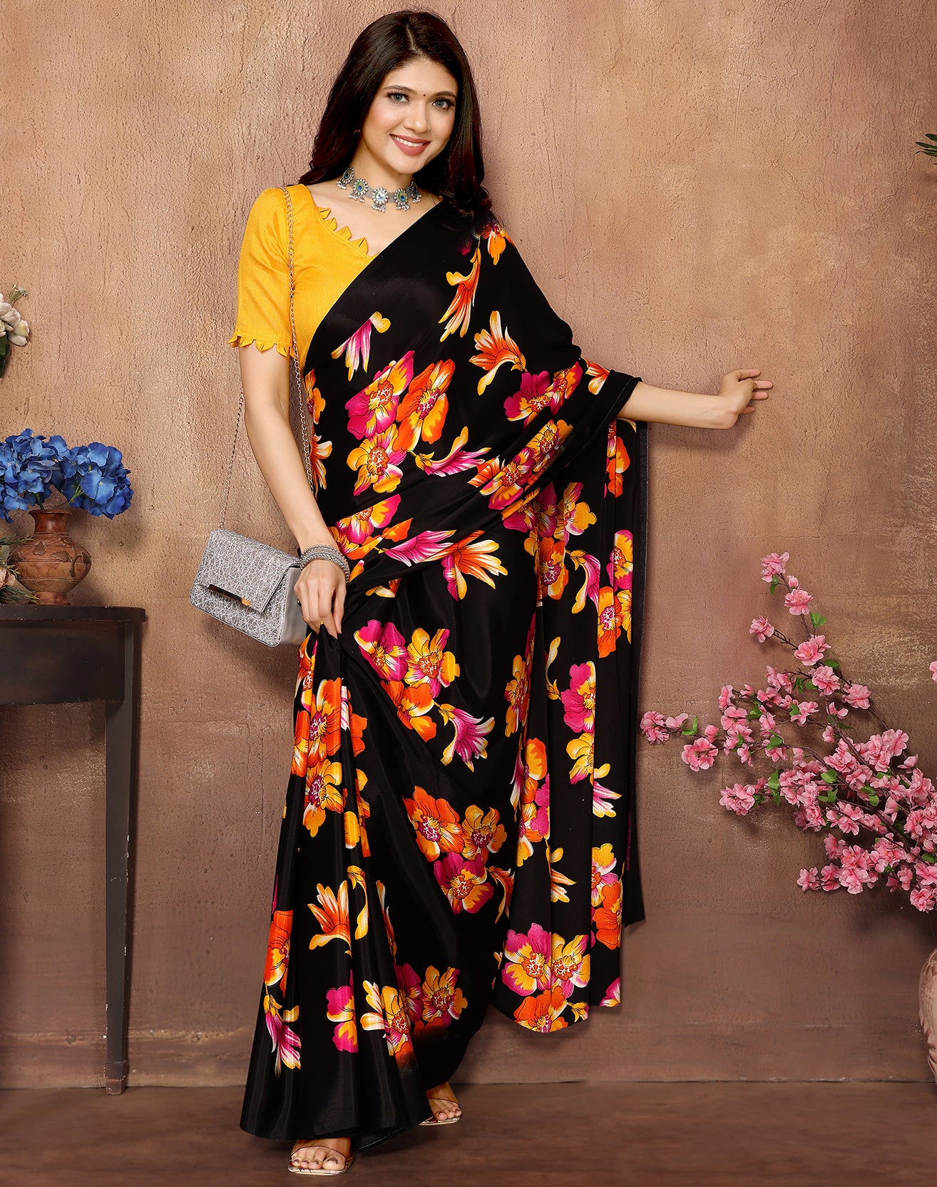 TARSHIKA ORANGE WOVEN MALGUDI ART SILK SAREE