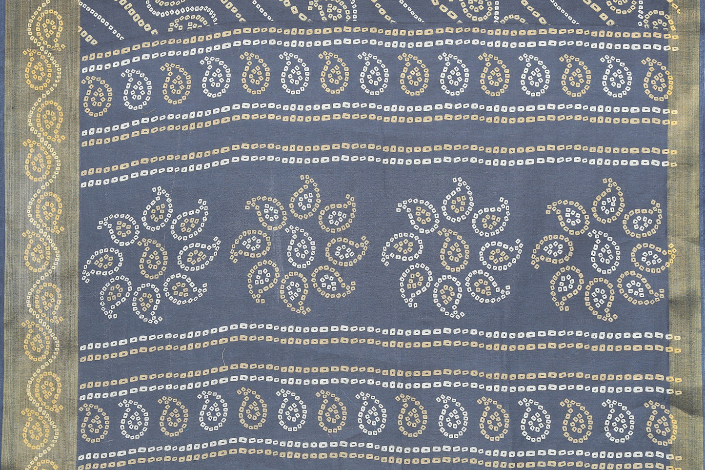 TARSHIKA GREY LINEN JARI FLORAL PRINTED SAREE