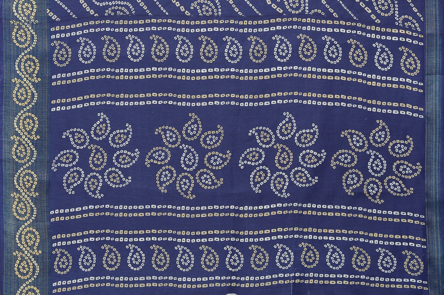 TARSHIKA NAVY LINEN JARI FLORAL PRINTED SAREE