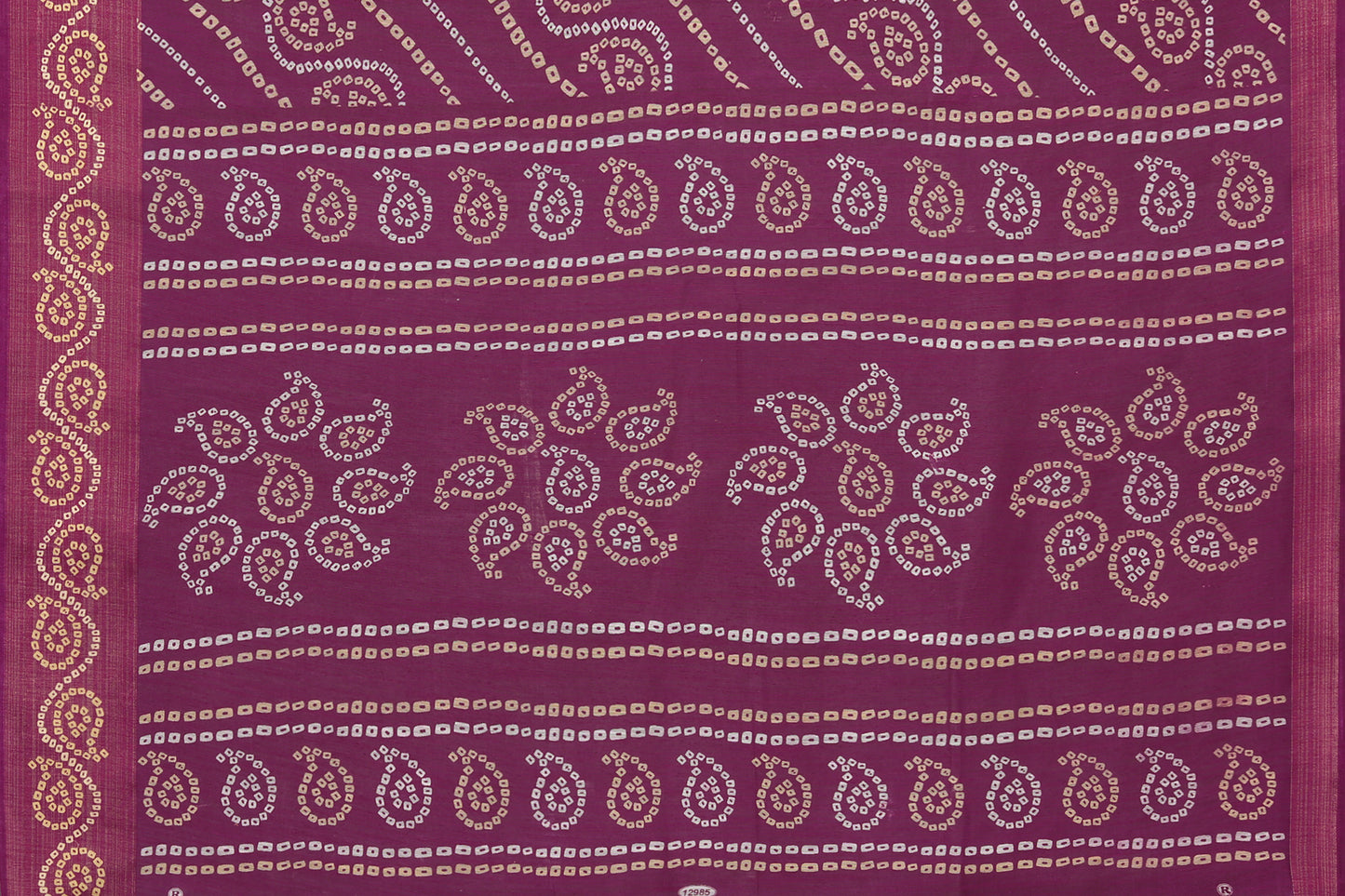 TARSHIKA PURPLE LINEN JARI FLORAL PRINTED SAREE