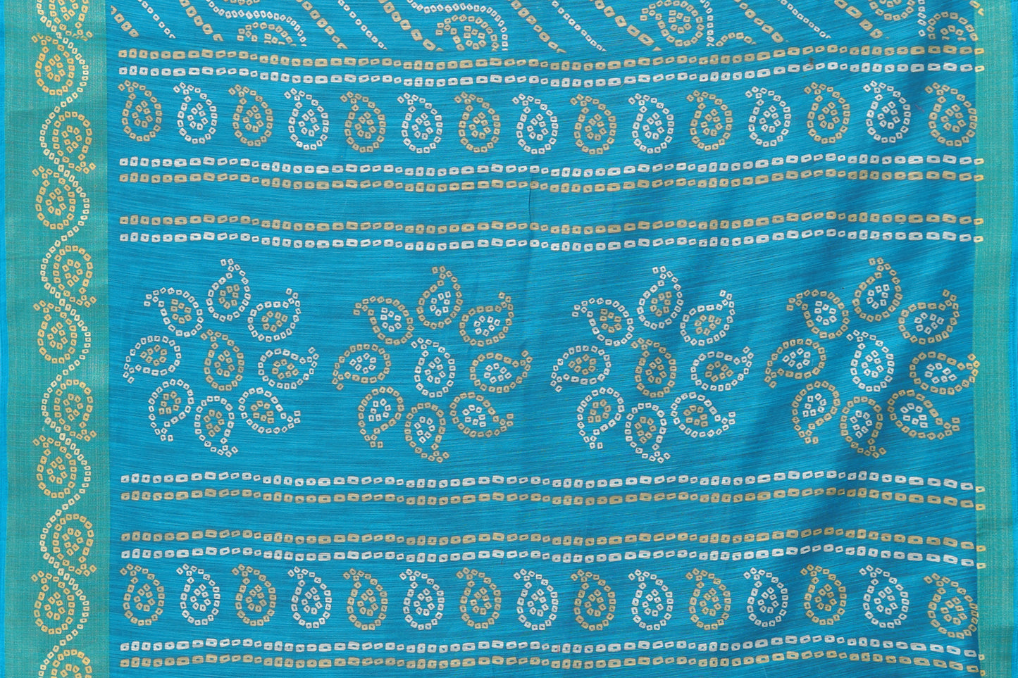 TARSHIKA BLUE LINEN JARI FLORAL PRINTED SAREE