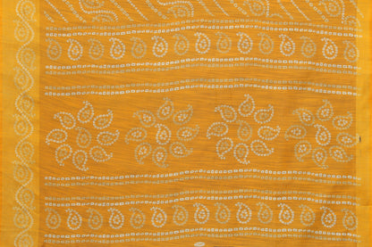 TARSHIKA YELLOW LINEN JARI FLORAL PRINTED SAREE