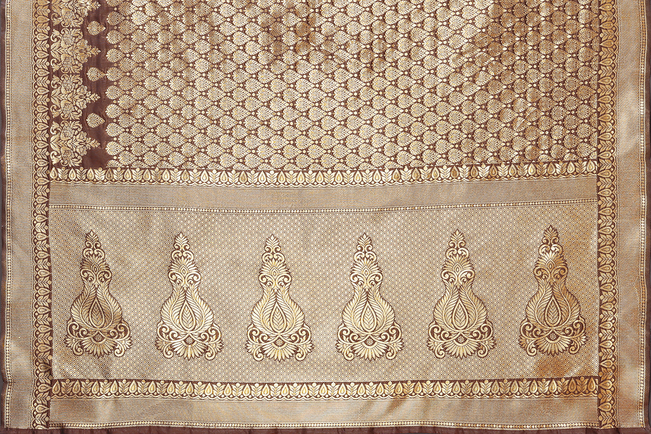 TARSHIKA BROWN BANARASI KANJIVARAM SAREE