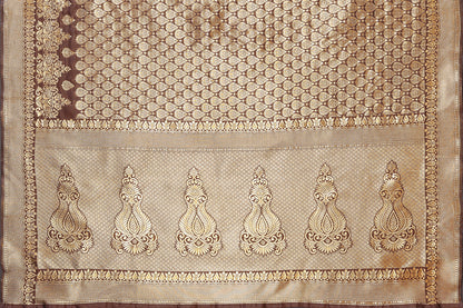 TARSHIKA BROWN BANARASI KANJIVARAM SAREE