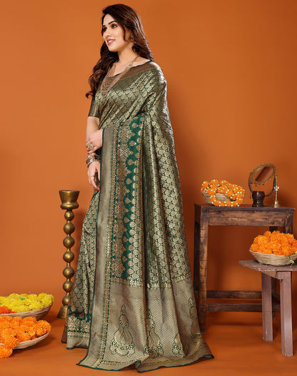TARSHIKA GREEN BANARASI KANJIVARAM SAREE