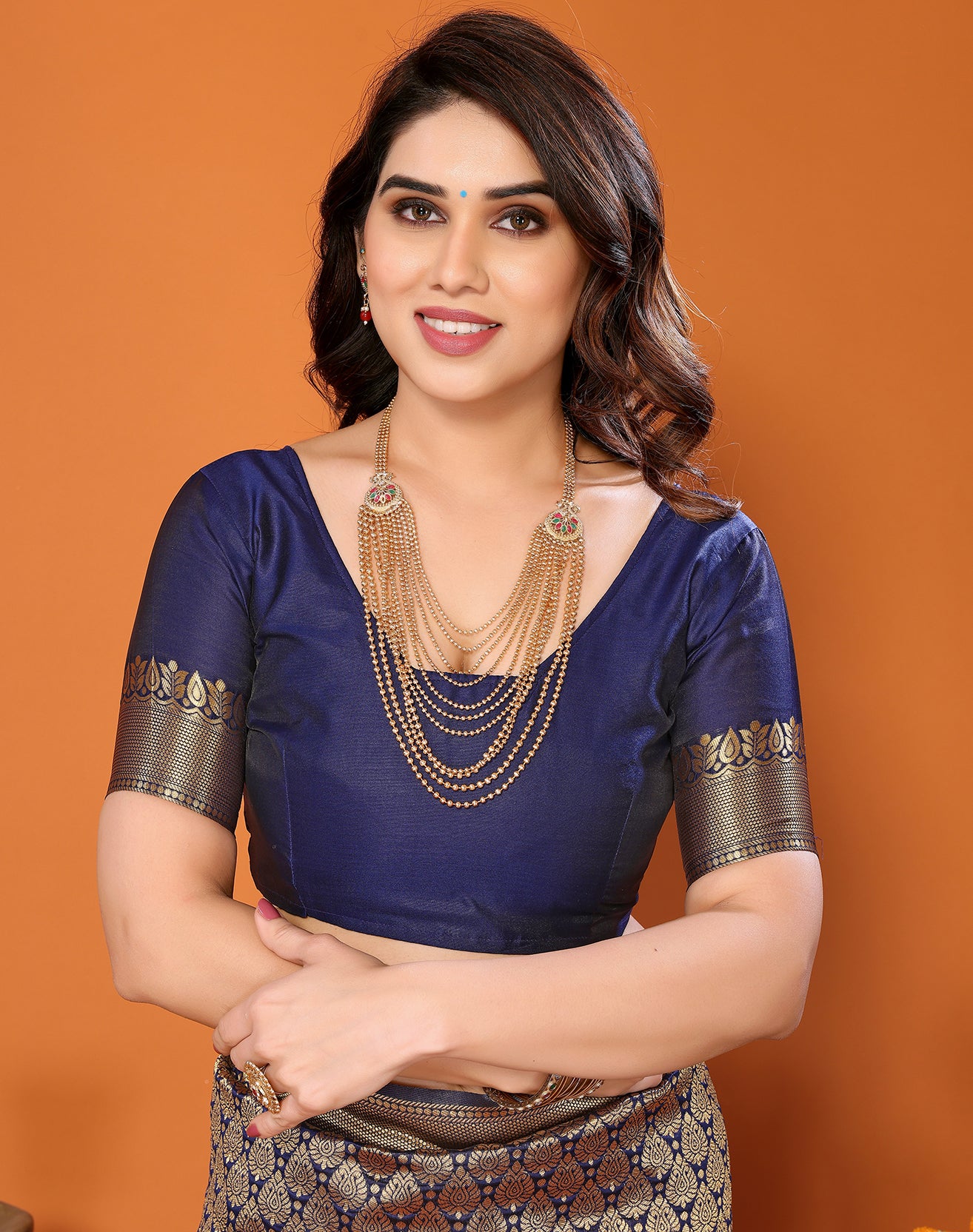 TARSHIKA NAVY BANARASI KANJIVARAM SAREE