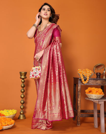 TARSHIKA PINK BANARASI KANJIVARAM SAREE