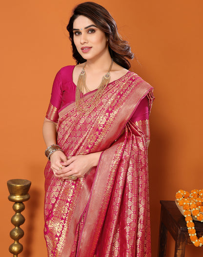 TARSHIKA PINK BANARASI KANJIVARAM SAREE
