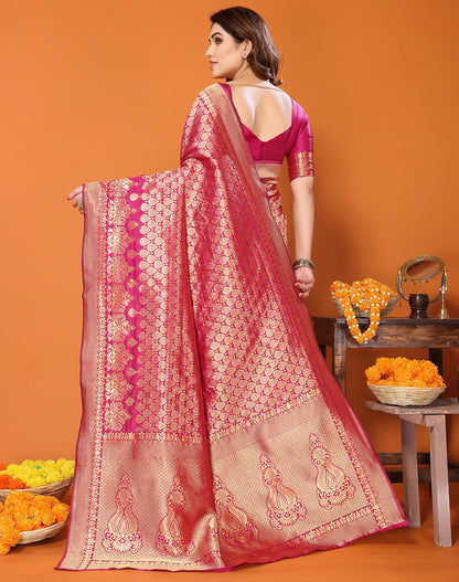 TARSHIKA PINK BANARASI KANJIVARAM SAREE