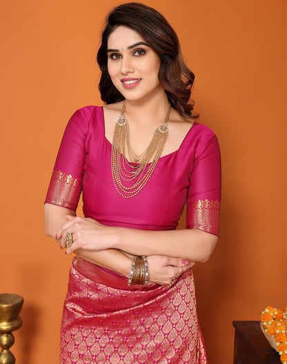 TARSHIKA PINK BANARASI KANJIVARAM SAREE