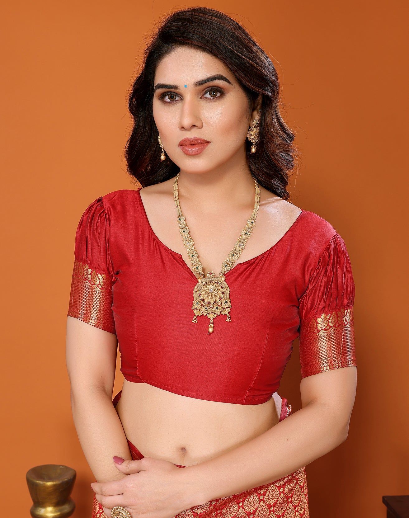 TARSHIKA RED BANARASI KANJIVARAM SAREE