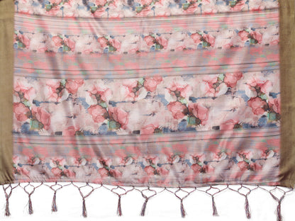 TARSHIKA PEACH DIGITAL PRINT SAREE