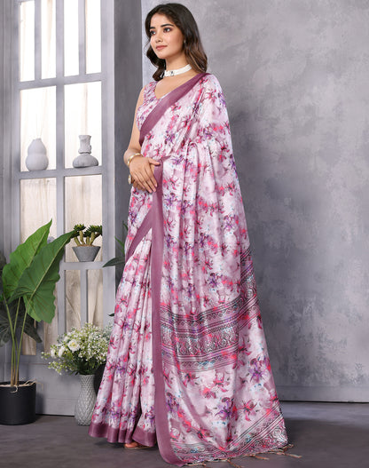 TARSHIKA PINK DIGITAL PRINT SAREE