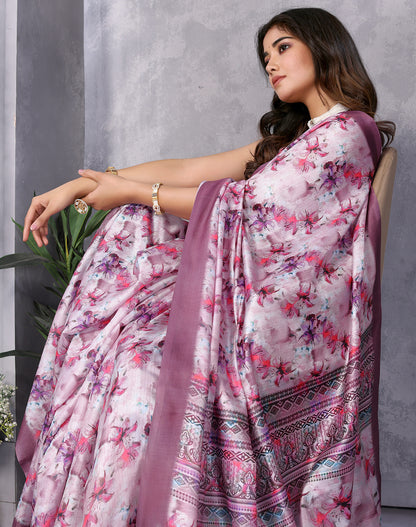TARSHIKA PINK DIGITAL PRINT SAREE