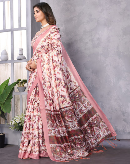 TARSHIKA WINE DIGITAL PRINT SAREE