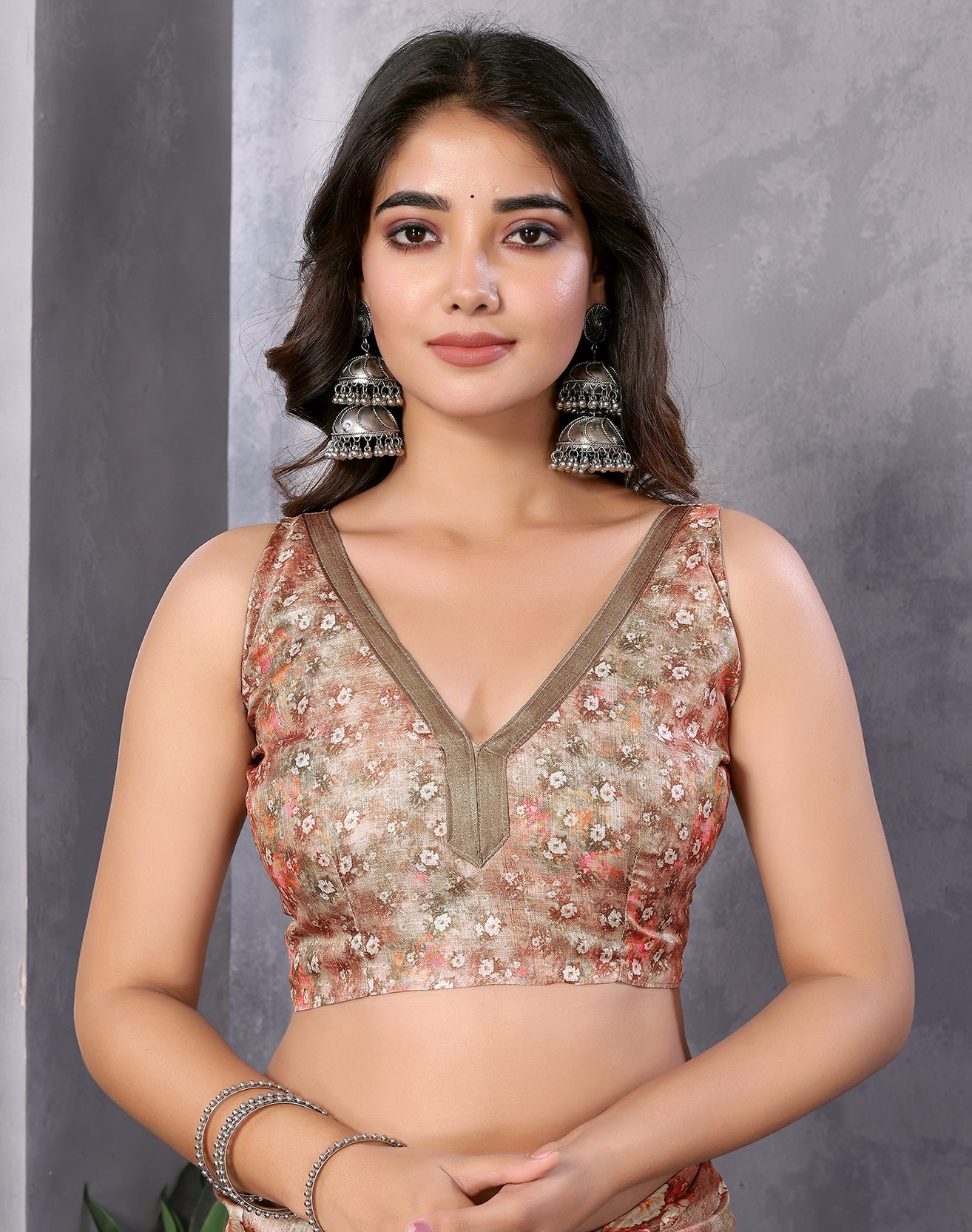 TARSHIKA BEIGE DIGITAL PRINT SAREE