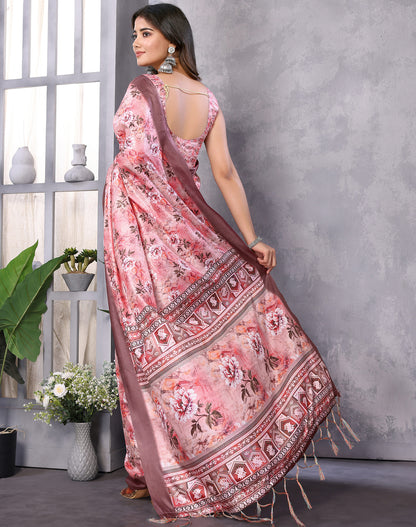 TARSHIKA DARK PINK DIGITAL PRINT SAREE