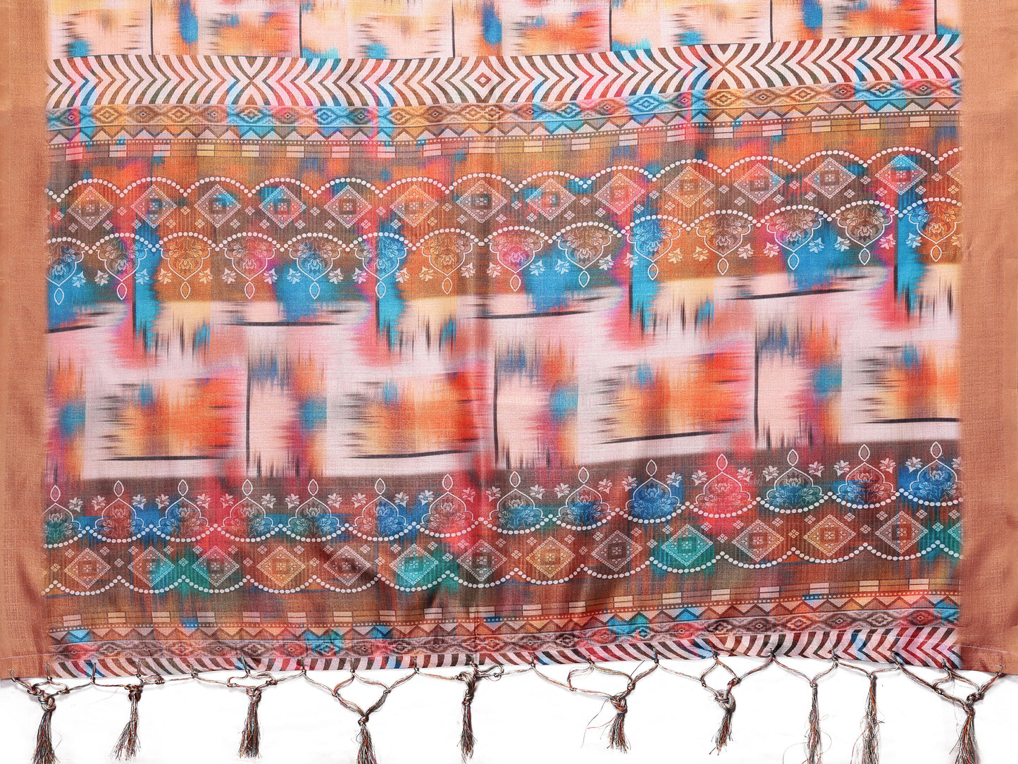 TARSHIKA LIGHT BROWN DIGITAL PRINT SAREE